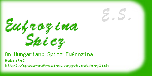 eufrozina spicz business card